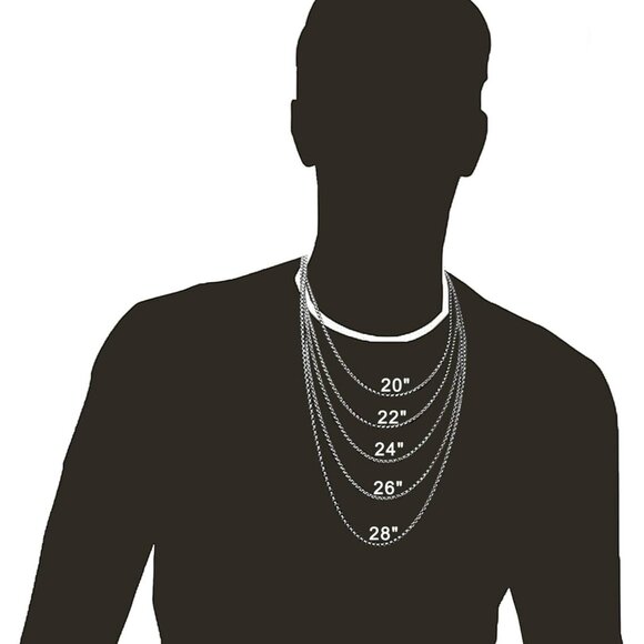 Men's 2.44 Inches Stainless Steel Cross Jesus Christ Rolo Chain Necklace - Picture 4 of 9